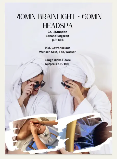 brainLight und HeadSpa Behandlung  2 Stunden